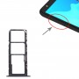 Vassoio della scheda SIM + vassoio della scheda SIM + vassoio di scheda micro SD per Huawei Goditi 8e (nero)