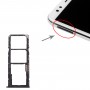 Vassoio della carta SIM + vassoio della scheda SIM + vassoio della scheda micro SD per Huawei Nova 2 Lite / Y7 Prime (2018) (nero)