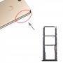 Tarjeta SIM Tray + Tarjeta SIM Tray + Micro SD Tarjeta Bandeja para Huawei Disfrute 8 (Negro)