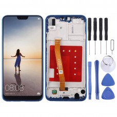 LCD Screen and Digitizer Full Assembly with Frame for Huawei P20 Lite / Nova 3e(Blue)
