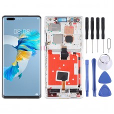Original LCD Screen and Digitizer Full Assembly with Frame for Huawei Mate 40 Pro (Silver) 