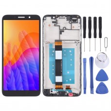 LCD Screen and Digitizer Full Assembly With Frame for Huawei Y5p (Black)
