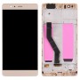 OLED Material LCD Screen and Digitizer Full Assembly with Frame for Huawei P9 Plus (Gold)