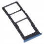 SIM Card Tray + SIM Card Tray + Micro SD Card Tray for infinix Hot 10 Play / Smart 5(India) X688C X688B(Blue)