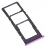 SIM Card Tray + SIM Card Tray + Micro SD Card Tray for infinix S4 X626 X626B X610B X626B LTE(Purple)