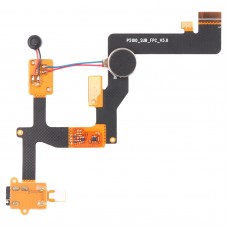 אוזניות Jack + רטט מנוע + מיקרופון כבל Flex עבור Lenovo Yoga Tab 3 10 YT3-X50F / X50M