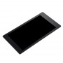 LCD екран и цифровизатор Пълна монтаж с рамка за раздел Lenovo 2 A7-10 (черен)