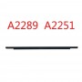 Glasmaterial LCD-skärmdisplay Front Bezel Logo Skydd för MacBook Retina 13 tum A2289 A2251 (Silver)