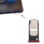 Vassoio della scheda SIM + vassoio della scheda micro SD per Motorola Moto Edge + (viola)