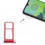 SIM-Karten-Tablett + Micro SD-Karten-Tablett für Motorola Moto G8 Play XT2015 XT2015-2 (rot)