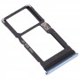 Plateau de carte SIM + plateau de cartes Micro SD pour Motorola Moto G100 (bleu)
