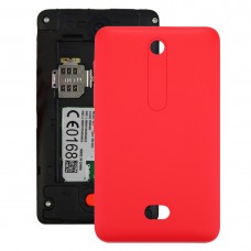 Nokia ASHA 501（赤）のバッテリーバックカバー 