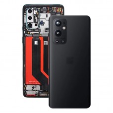 Tapa trasera de la batería con lente de cámara para OnePlus 9 Pro (Negro)