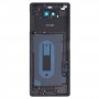 Batteribakgrund med mittram och kameralinsskydd för Sony Xperia 8 (svart)