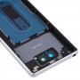 Couverture arrière de la batterie avec couvercle de l'objectif de cadre moyen et de caméra pour Sony Xperia 8 (argent)
