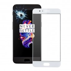 For OnePlus 5 Front Screen Outer Glass Lens(White) 