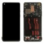 AMOLED Material LCD-skärm och digitizer Fullständig montering med ram för OnePlus 8 IN2013 2017 2010 (Svart)