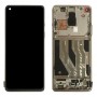 Amoled Material LCD Ekran i digitizer pełny montaż z ramą dla OnePlus 8 IN2013 2017 2010 (srebrny)