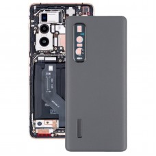 Оригинальный кожаный материал Батареи задняя крышка для OPPO найти X2 Pro CPH2025 PDEM30 (черный)