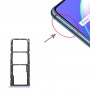 SIM-kortfack + SIM-kortfack + Micro SD-kortfack för Oppo RealMe C12 RMX2189 (Blå)