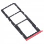 SIM卡托盘+ SIM卡托盘+ Micro SD卡托盘用于OPPO Realme C12 RMX2189（红色）