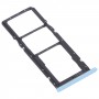 SIM Card Tray + SIM Card Tray + Micro SD Card Tray for OPPO Realme C20 / Realme C20A RMX3063, RMX3061 (Blue)