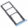 SIM Card Tray + SIM Card Tray + Micro SD Card Tray for OPPO Realme C21 / Realme C21Y RMX3201, RMX3261 (Blue)