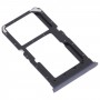 Tarjeta SIM Tray + Tarjeta SIM Tray / Bandeja de tarjetas Micro SD para Oppo Realme V5 5G (Negro)