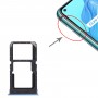 SIM-kortfack + SIM-kortfack / micro SD-kortfack för Oppo RealMe V5 5G (blå)