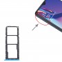 SIM kártya tálca + SIM kártya tálca + mikro SD kártya tálca az OPPO A12 CPH2083, CPH2077 (kék)