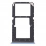 SIM-Karten-Tablett + SIM-Karten-Tablett / Micro-SD-Karten-Tablett für OPPO K7X / REALME V5 / REALME Q2 Perm00 (blau)
