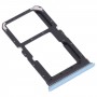SIM-Karten-Tablett + SIM-Karten-Tablett / Micro-SD-Karten-Tablett für OPPO K7X / REALME V5 / REALME Q2 Perm00 (blau)