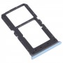 מגש כרטיס SIM + מגש כרטיס ה- SIM / מיקרו SD כרטיס מגש עבור OPPO K7X / Realme V5 / Realme Q2 Perm00 (כחול)