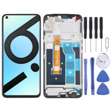 LCD Screen and Digitizer Full Assembly with Frame for OPPO Realme 6i (India) RMX2002
