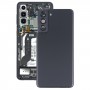 电池背面盖板带相机镜头盖子，适用于三星Galaxy S21 5G（黑色）