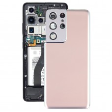 Задняя крышка батареи с крышкой объектива камеры для Samsung Galaxy S21 Ultra 5g (золото)