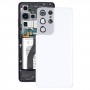 Battery Back Cover with Camera Lens Cover for Samsung Galaxy S21 Ultra 5G(White)