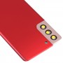 电池背面盖板带相机镜头，用于三星Galaxy S21 + 5G（红色）