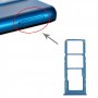 Vassoio della scheda SIM + vassoio della scheda SIM + vassoio della scheda micro SD per Samsung Galaxy A12 SM-A125 (blu)