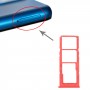 Vassoio della scheda SIM + vassoio della scheda SIM + vassoio della scheda micro SD per Samsung Galaxy A12 SM-A125 (rosso)