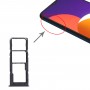 SIM-карты поднос + лоток SIM-карты + Micro SD-карточный лоток для Samsung Galaxy M12 SM-M127 (черный)
