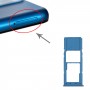Vassoio della scheda SIM + vassoio della scheda micro SD per Samsung Galaxy A12 SM-A125 (blu)