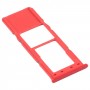 Bandeja de tarjeta SIM + bandeja de tarjeta Micro SD para Samsung Galaxy A12 SM-A125 (rojo)