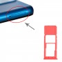 Bandeja de tarjeta SIM + bandeja de tarjeta Micro SD para Samsung Galaxy A12 SM-A125 (rojo)