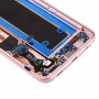 Оригинальный ЖК-экран и дигитайзер Полная сборка с рамкой и зарядной доской доски и кнопкой громкости и кнопкой питания для Galaxy S7 EDGE / G935F (розовый)