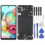 Material OLED Pantalla LCD y digitalizador Conjunto completo con marco para Samsung Galaxy A71 SM-A715 (6.39 pulgadas) (Negro)