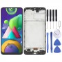 OLED Material LCD Screen and Digitizer Full Assembly with Frame for Samsung Galaxy M21 SM-M215 (Black)