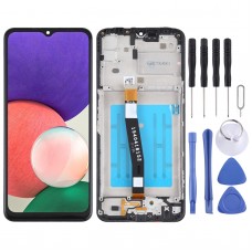 Original LCD Screen and Digitizer Full Assembly with Frame for Samsung Galaxy A22 5G SM-A226 (Black)