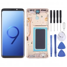 OLED Material LCD Screen and Digitizer Full Assembly with Frame for Samsung Galaxy S9+ SM-G965 (Gold)