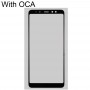 Obiettivo in vetro esterno a schermo anteriore con adesivo otticamente chiaro OCA per Samsung Galaxy A8 + / A730
